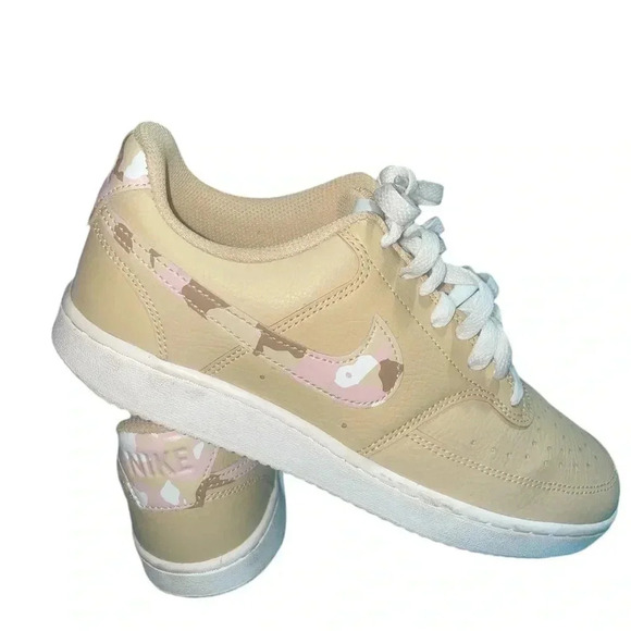 Nike Shoes - Wmns Court Vision Low 'Sesame Camo'